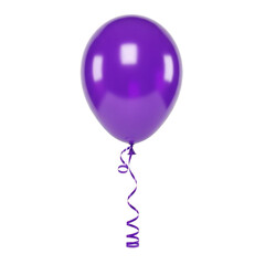 Purple balloon isolated on transparent background