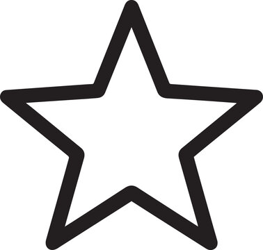 Star Outline Vector Icon On White Background