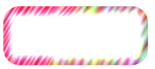 Colorful frame with a white center features a gradient pattern of diagonal stripes. The border