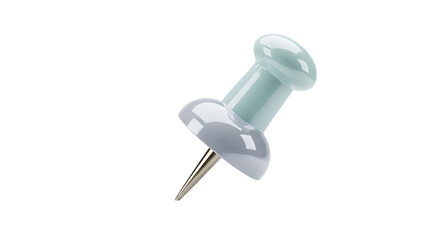 A clear plastic push pin isolated on transparent background