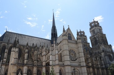 Fototapeta premium the famous gothic cathedral in the city of Orleans, France 