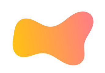 Abstract gradient blob shape for modern background, overlay, branding and creative design element on transparent background