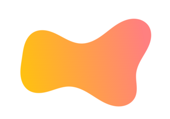 Abstract gradient blob shape for modern background, overlay, branding and creative design element on transparent background