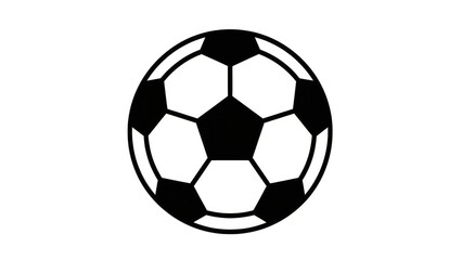 Naklejka premium Classic Black and White Soccer Ball Icon.