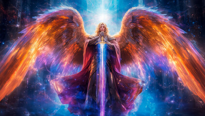 Fototapeta premium Archangel Michael, the Watcher of the South