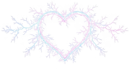 Abstract heart design isolated on transparent background