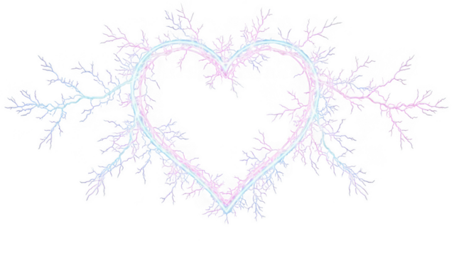 Abstract heart design isolated on transparent background - Powered by Adobe