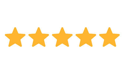 Fototapeta premium Five stars customer product rating review