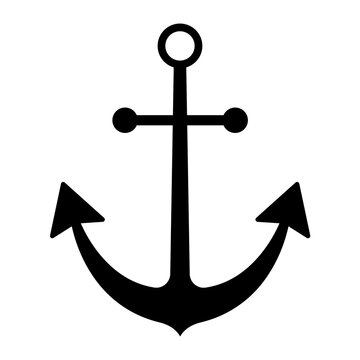 Ship anchor or boat anchor. Ancor icon sign