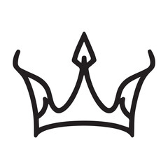 crown icon vector illustration onsingle icon or white background silhouette vector 