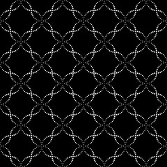   Vector seamless texture. Modern geometric background with wavy dotted lines.