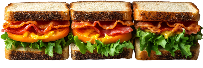Three layered sandwiches photo transparent background