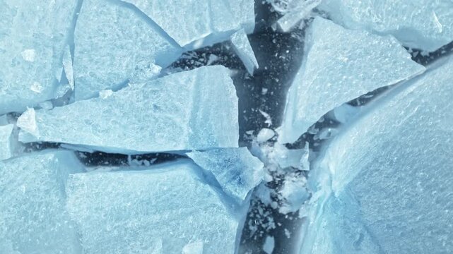 Super Slow Motion Shot of Ice Breaking at 1000 fps.