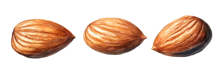 Three light brownish orange round objects transparent background