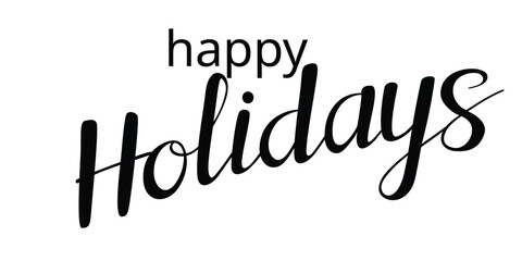 happy holidays creative typography design.