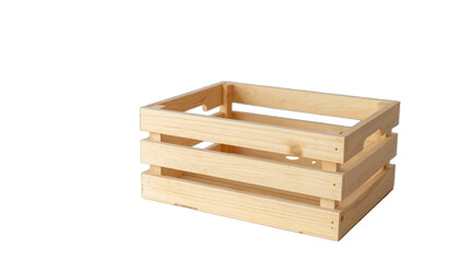 A wooden crate on a transparent background for design use