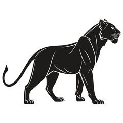 Fototapeta premium Black panther silhouette