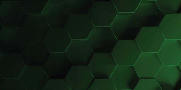Green Hexagonal Background With Geometric Pattern For Tech, Business, And Design Projects modern ullustration