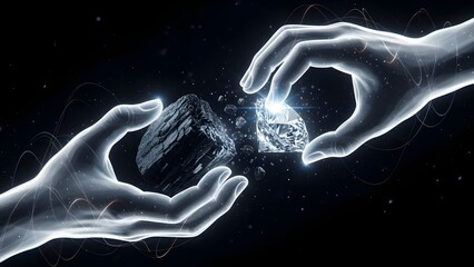 Self-improvement and worth concept transforming coal into diamond