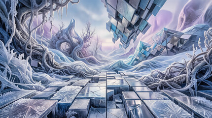 abstract blue background with lines