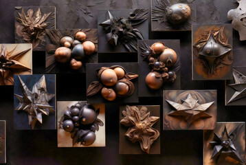  decoration on wooden background