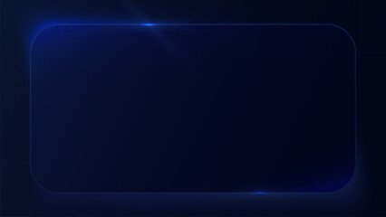 Blue square with a tech border concept