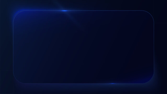 Blue square with a tech border concept