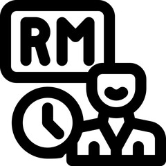 Obraz premium resource management line icon. Clean and minimalist vector icon for websites, mobile apps, presentations, and logos. Fully scalable and customizable for any project.