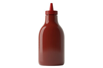 Red Ketchup Bottle with Nozzle red bottle condiment isolated on a transparent background
