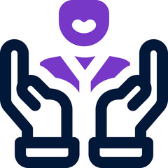 Obraz premium employee welfare duotone icon. Sleek and modern vector icon for websites, mobile apps, marketing materials, and corporate design. Fully scalable and ready to use.