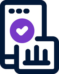 Obraz premium smartphone duotone icon. Sleek and modern vector icon for websites, mobile apps, marketing materials, and corporate design. Fully scalable and ready to use.