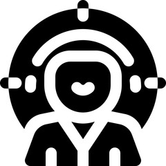 Fototapeta premium headhunt glyph icon. Strong and solid vector icon for websites, mobile interfaces, presentations, and visual branding. High quality and easy to edit.