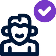 Obraz premium chosen duotone icon. Sleek and modern vector icon for websites, mobile apps, marketing materials, and corporate design. Fully scalable and ready to use.