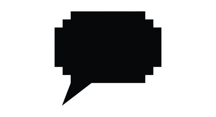 a stark black speech bubble dominates a white background presenting a minimalist graphic design and striking silhouette high quality professional detailed