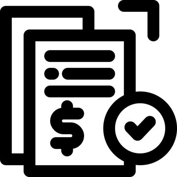 claim approval line icon. Clean and minimalist vector icon for websites, mobile apps, presentations, and logos. Fully scalable and customizable for any project.