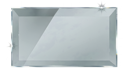 Large clear crystal glass or diamond plate with sparkles