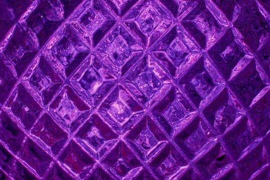 Close-up of a signal light lens with a rhomboidal texture