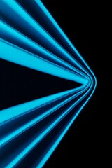 Concept of layers and depth in vibrant blue color.