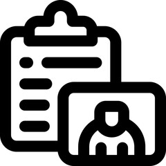 Obraz premium clipboard line icon. Clean and minimalist vector icon for websites, mobile apps, presentations, and logos. Fully scalable and customizable for any project.