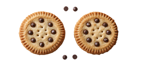 Two circular decorative elements against transparent background