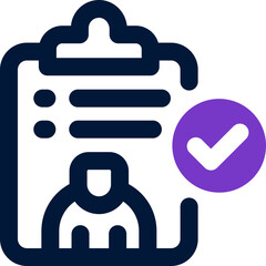 Obraz premium checklist duotone icon. Sleek and modern vector icon for websites, mobile apps, marketing materials, and corporate design. Fully scalable and ready to use.