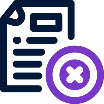 rejection duotone icon. Sleek and modern vector icon for websites, mobile apps, marketing materials, and corporate design. Fully scalable and ready to use.