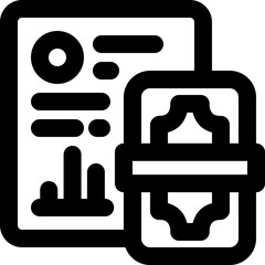 Obraz premium budget line icon. Clean and minimalist vector icon for websites, mobile apps, presentations, and logos. Fully scalable and customizable for any project.