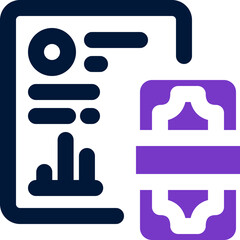 Fototapeta premium budget duotone icon. Sleek and modern vector icon for websites, mobile apps, marketing materials, and corporate design. Fully scalable and ready to use.