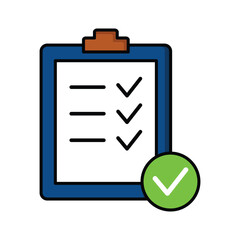 Checklist Lineal Color Illustration Icon Vector for Task Design