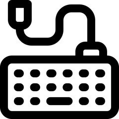 Obraz premium keyboard line icon. Clean and minimalist vector icon for websites, mobile apps, presentations, and logos. Fully scalable and customizable for any project.