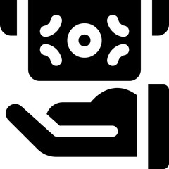 deposit glyph icon. Strong and solid vector icon for websites, mobile interfaces, presentations, and visual branding. High quality and easy to edit.