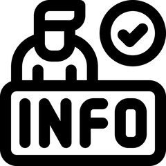 info line icon. Clean and minimalist vector icon for websites, mobile apps, presentations, and logos. Fully scalable and customizable for any project.