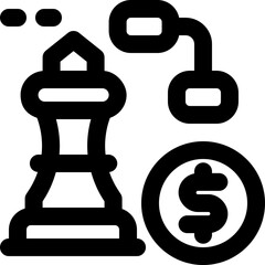 Obraz premium strategy line icon. Clean and minimalist vector icon for websites, mobile apps, presentations, and logos. Fully scalable and customizable for any project.