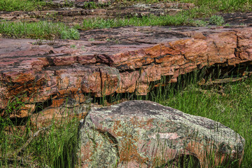 sioux quartzite rock at Pipestone National Monument